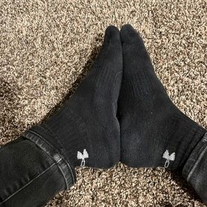 👉🏼🦶🏼Men’s Vintage! Distressed! Black Under Armor Socks